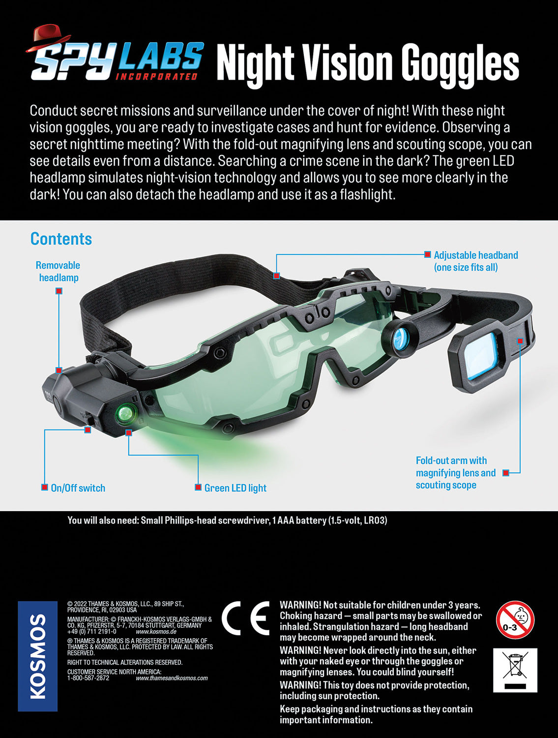 spy night vision goggles Spy Lab: Night Vision Goggles