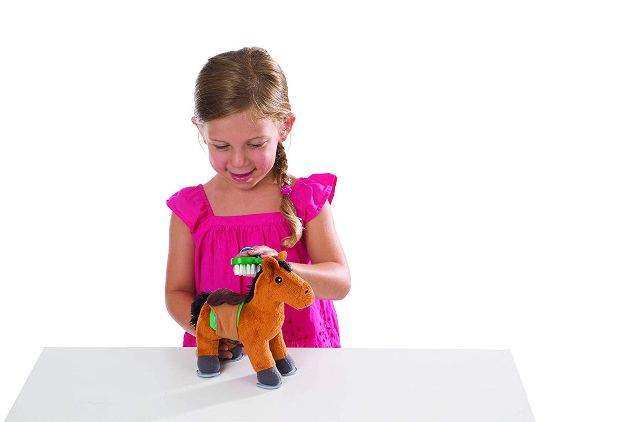 Melissa & Doug Feed & Groom Horse Care Play Set with Plush Animals
