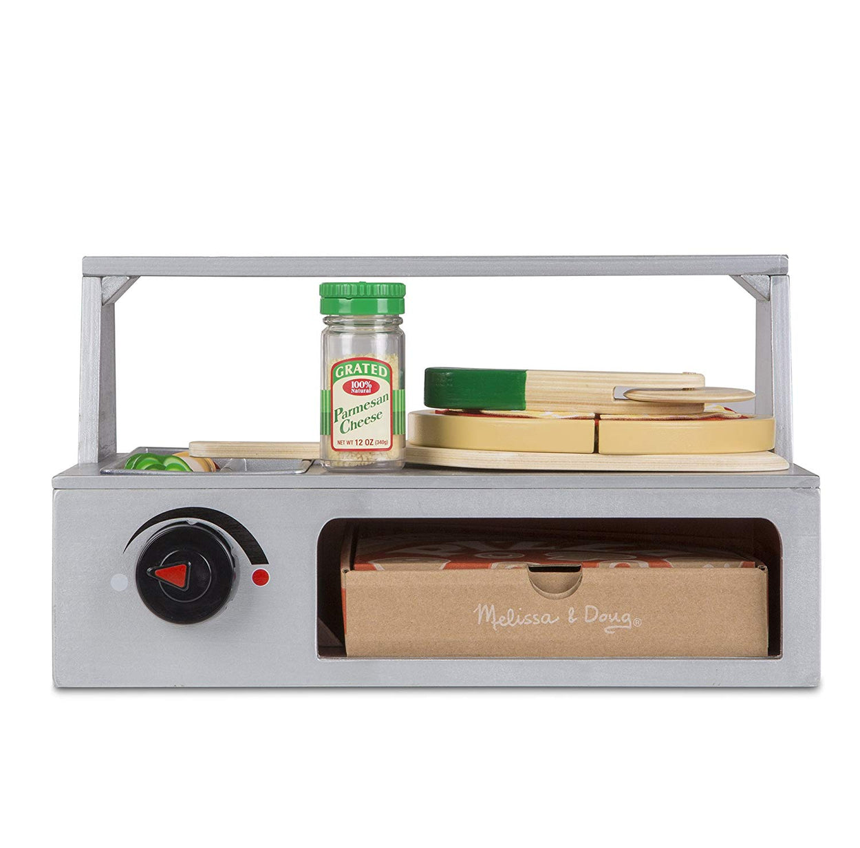  Pillowhale Wooden Toys Pizza Oven with Toppings &  Accessories,Wooden Pizza Counter Playset,Pretend Play Pizza Making Toy Set  for Kids Boys Girls 3+ : Toys & Games